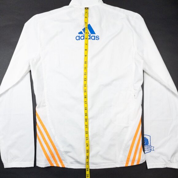 Boston Marathon Running Track Jacket Men's Small Adidas 2014 White Full Zip - Picture 10 of 14